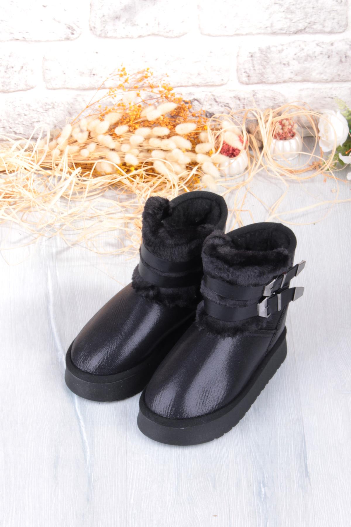 Nurela Simli Süet İçi Kürklü Tüy Ve Toka Detaylı Anne Kız Kısa Kadın Bot - Görsel 8