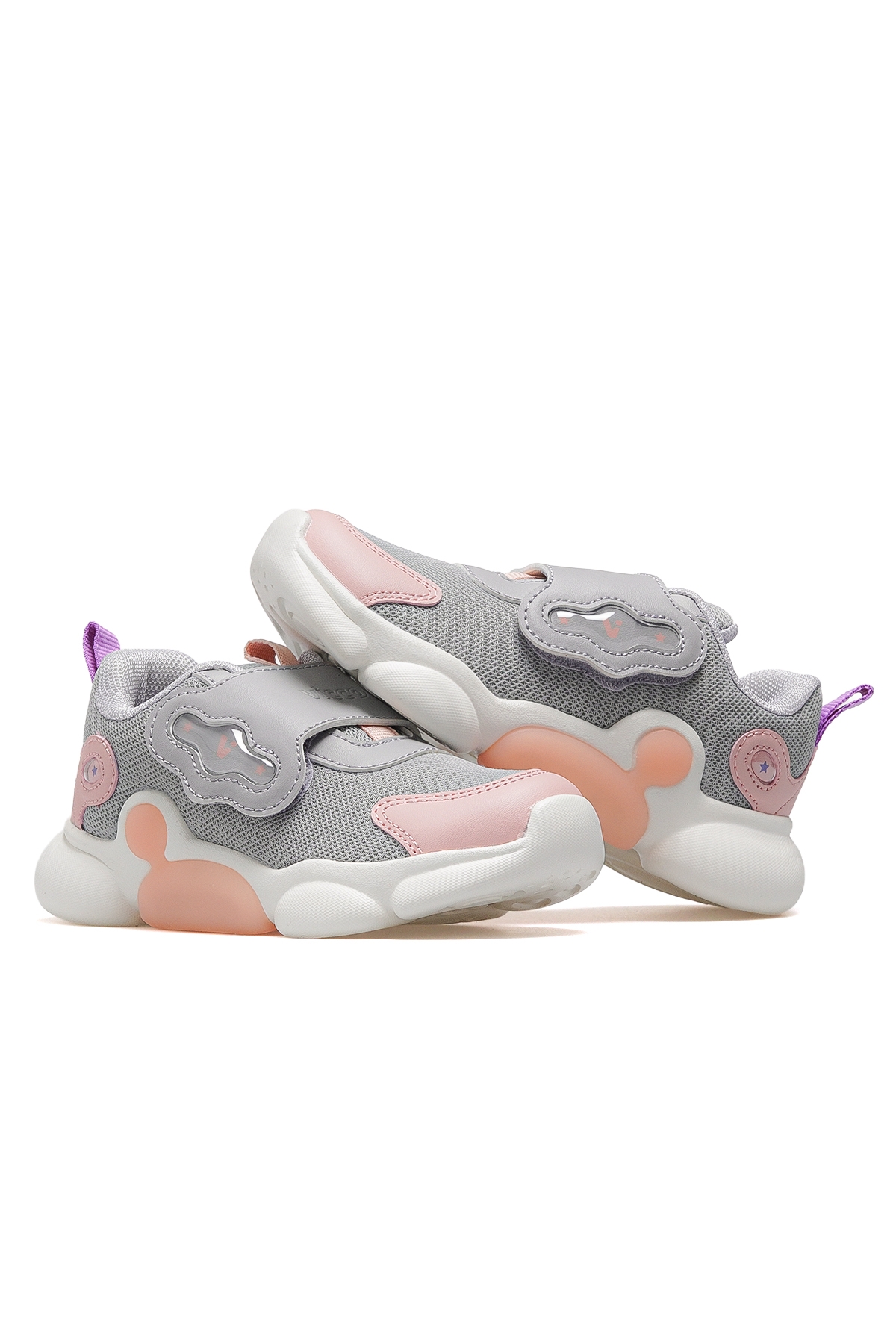 Gum Kız Çocuk Işıklı Spor Ayakkabı 25k 346.335 Pk Gri/pembe - Görsel 7