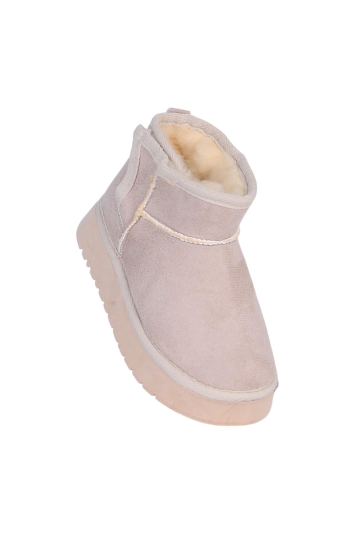 Skuaıter Garf Vizon Kız Çocuk İçi Kürklü Düz Bot - Görsel 3