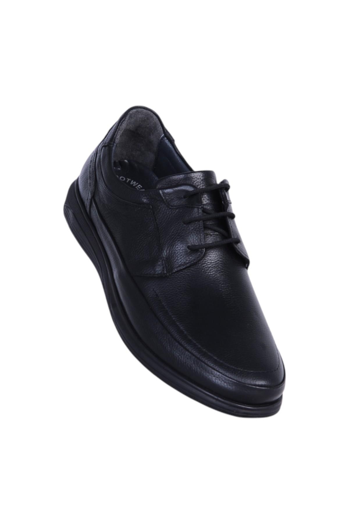 Alme 3004 Siyah Kauçuk Erkek Deri Casual Ayakkabı - Görsel 3