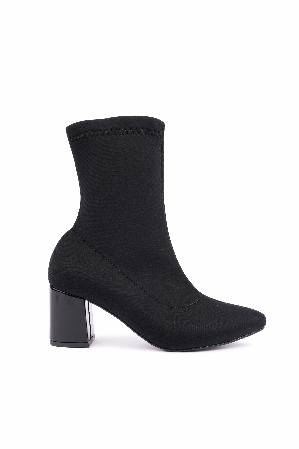 MAGNUS Sivri Burun Kalın Topuklu Kadın Streç Bot - Görsel 5