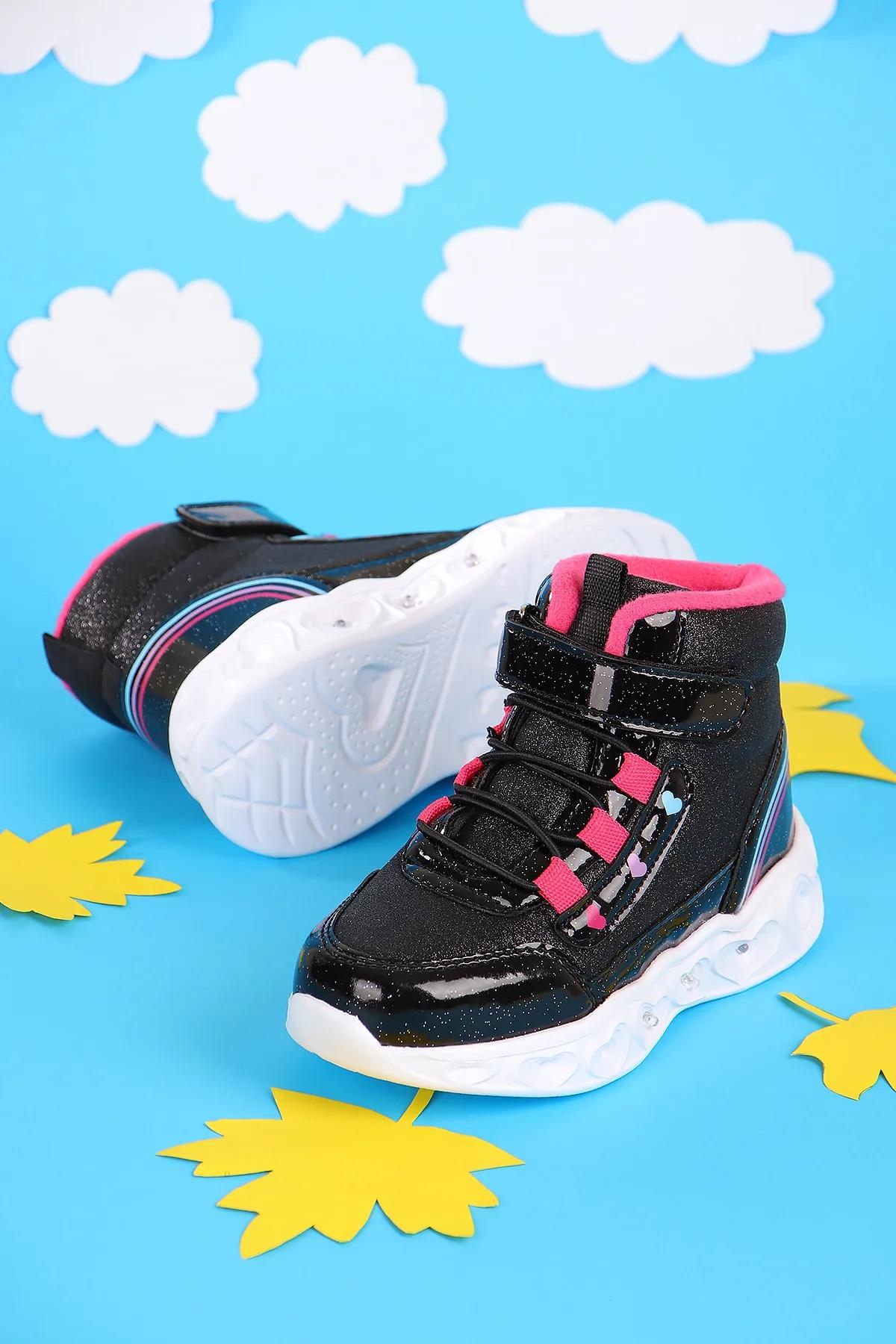 Kids Hafif Taban Cırtlı Işıklı Kız Çocuk Bot - Görsel 3