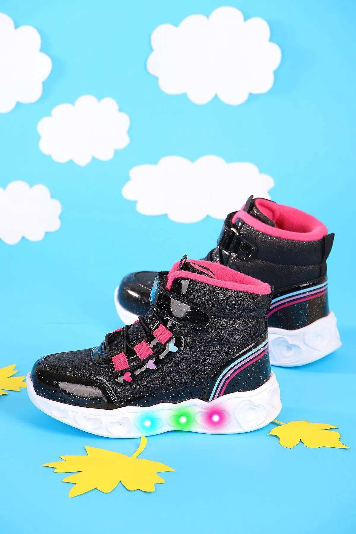 Kids Hafif Taban Cırtlı Işıklı Kız Çocuk Bot - Görsel 4