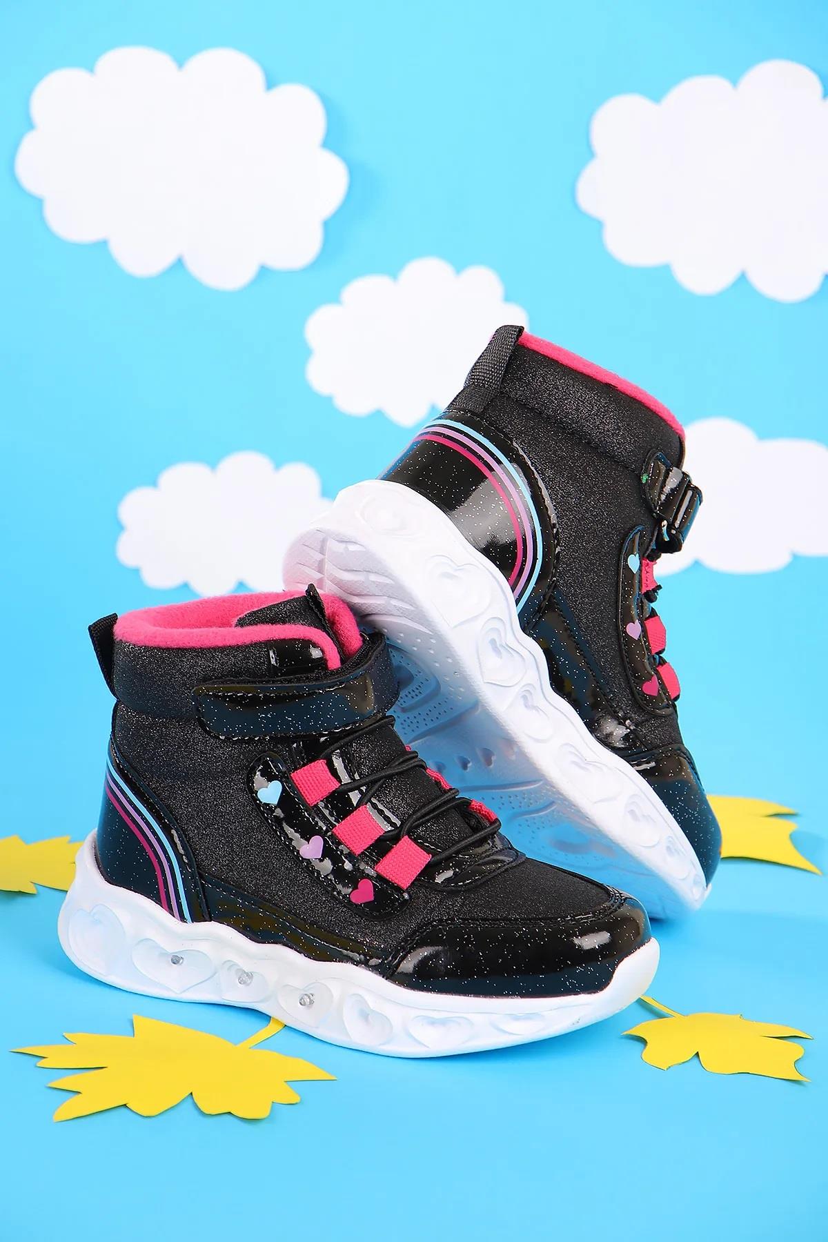 Kids Hafif Taban Cırtlı Işıklı Kız Çocuk Bot - Görsel 5