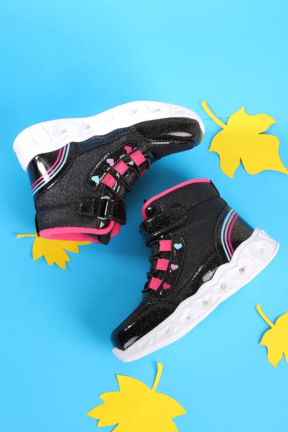 Kids Hafif Taban Cırtlı Işıklı Kız Çocuk Bot - Görsel 6