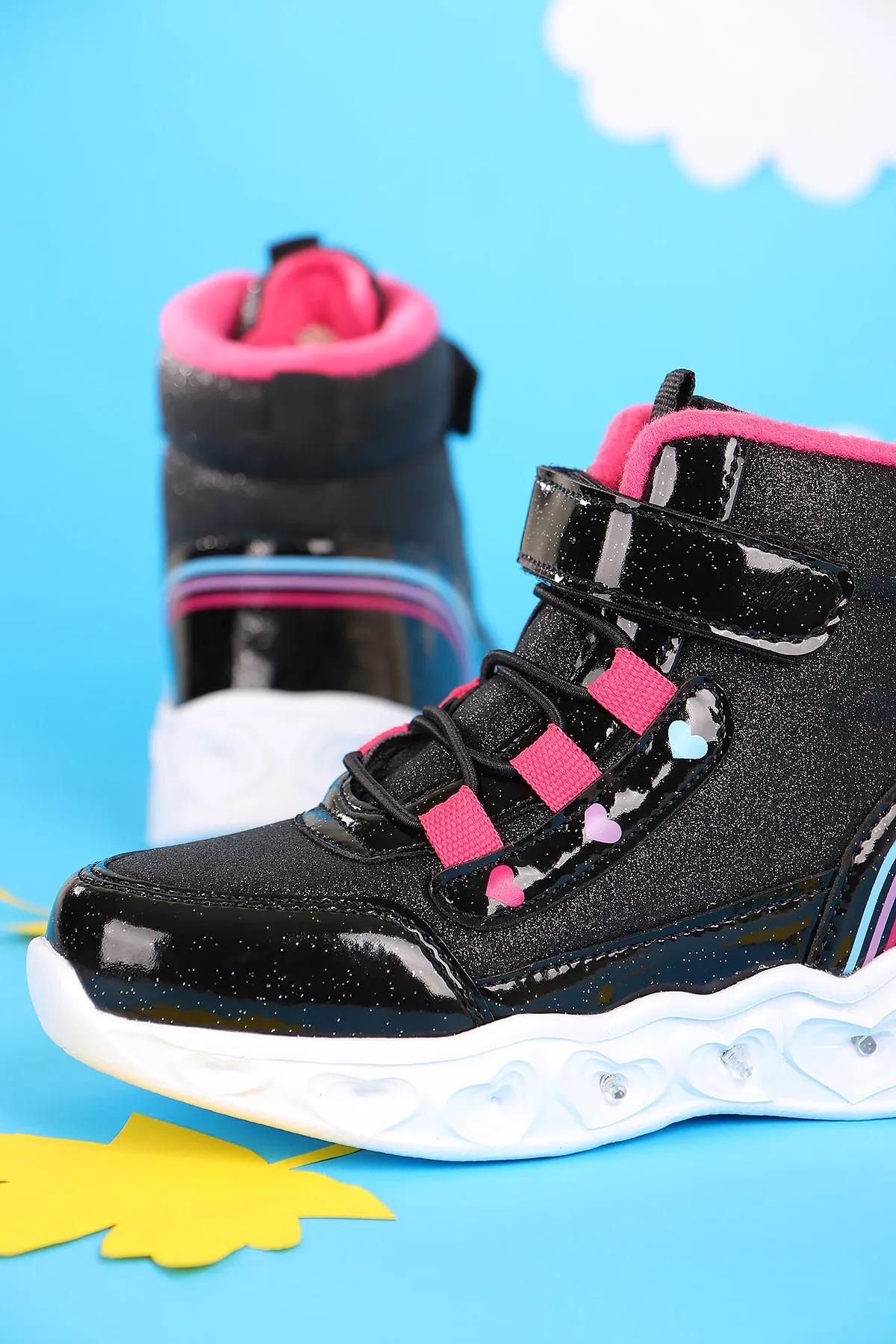 Kids Hafif Taban Cırtlı Işıklı Kız Çocuk Bot - Görsel 7