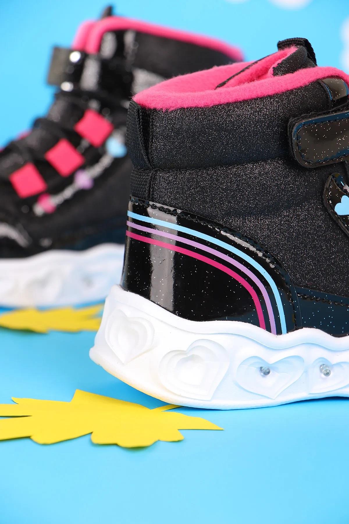 Kids Hafif Taban Cırtlı Işıklı Kız Çocuk Bot - Görsel 8