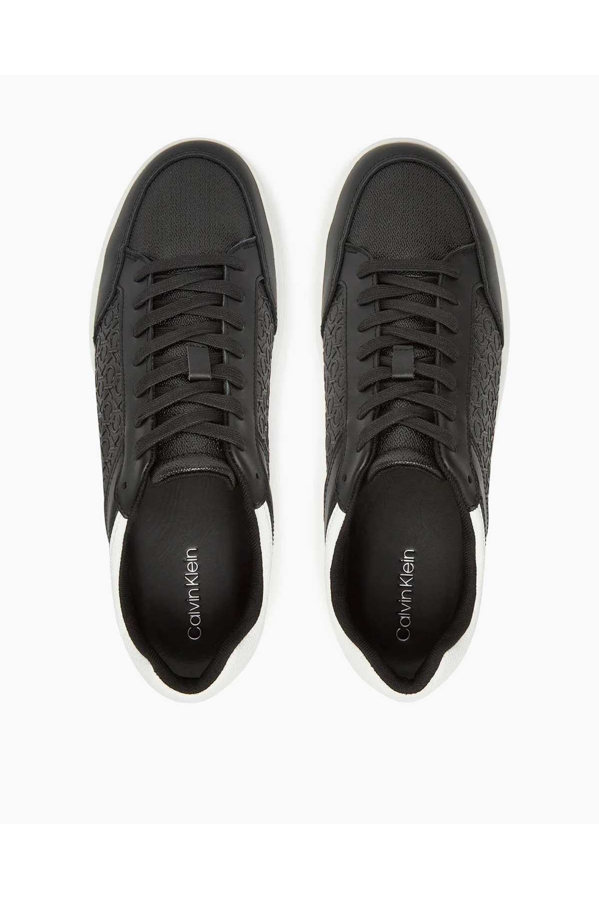 Düz Taban Monogram Logo Baskılı Erkek Sneaker - Görsel 5