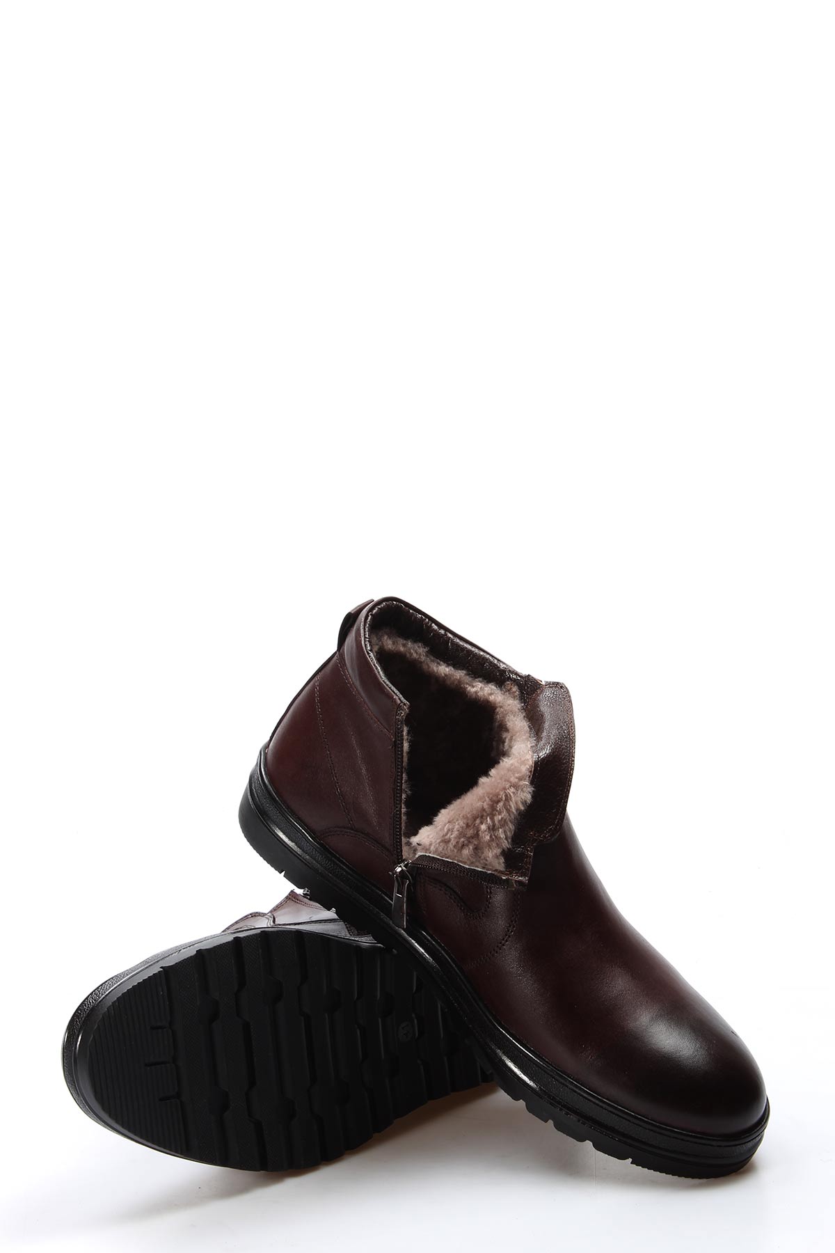 Hakiki Deri Kürklü Erkek Klasik Bot 711KMA131 - Görsel 5