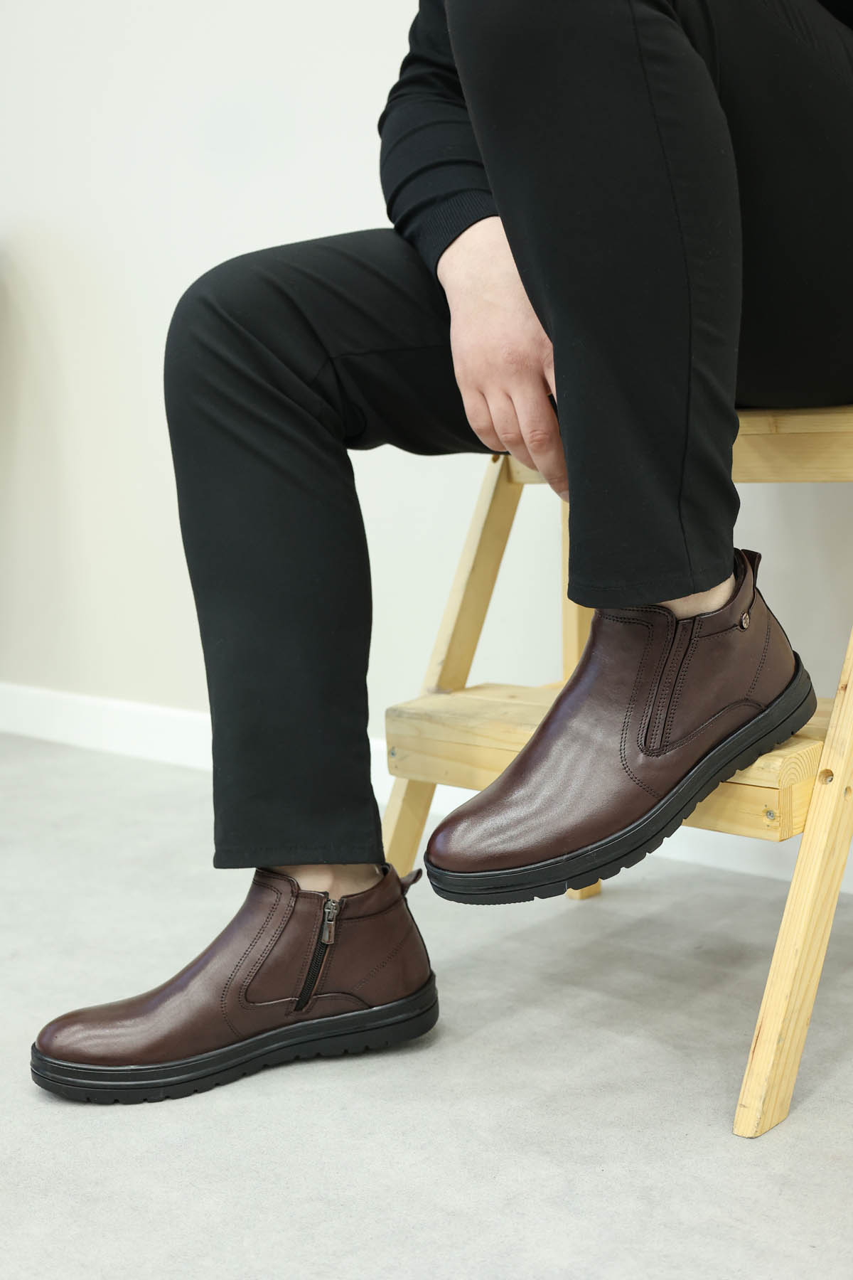 Hakiki Deri Kürklü Erkek Klasik Bot 711KMA131 - Görsel 6