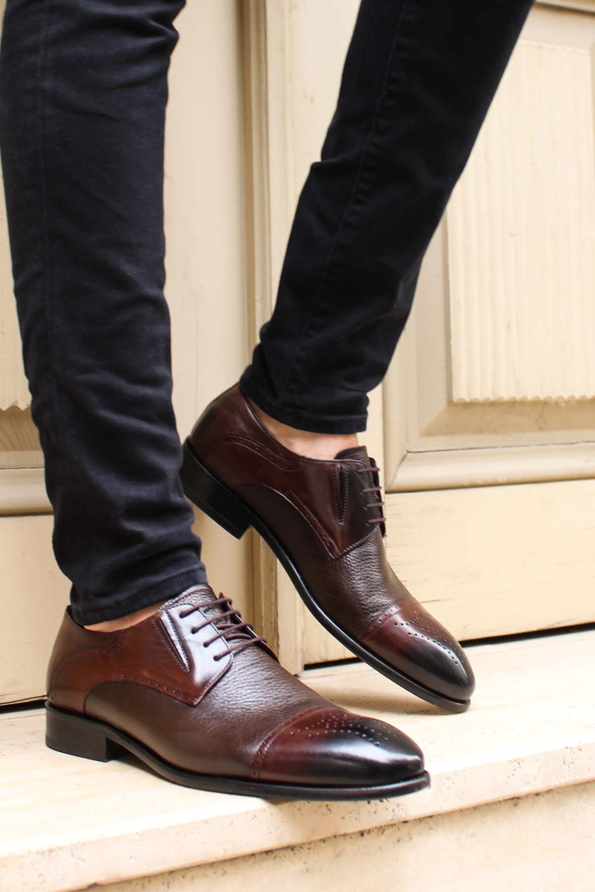 Hakiki Deri Kösele Erkek Klasik Ayakkabı 237MA574 - Görsel 2
