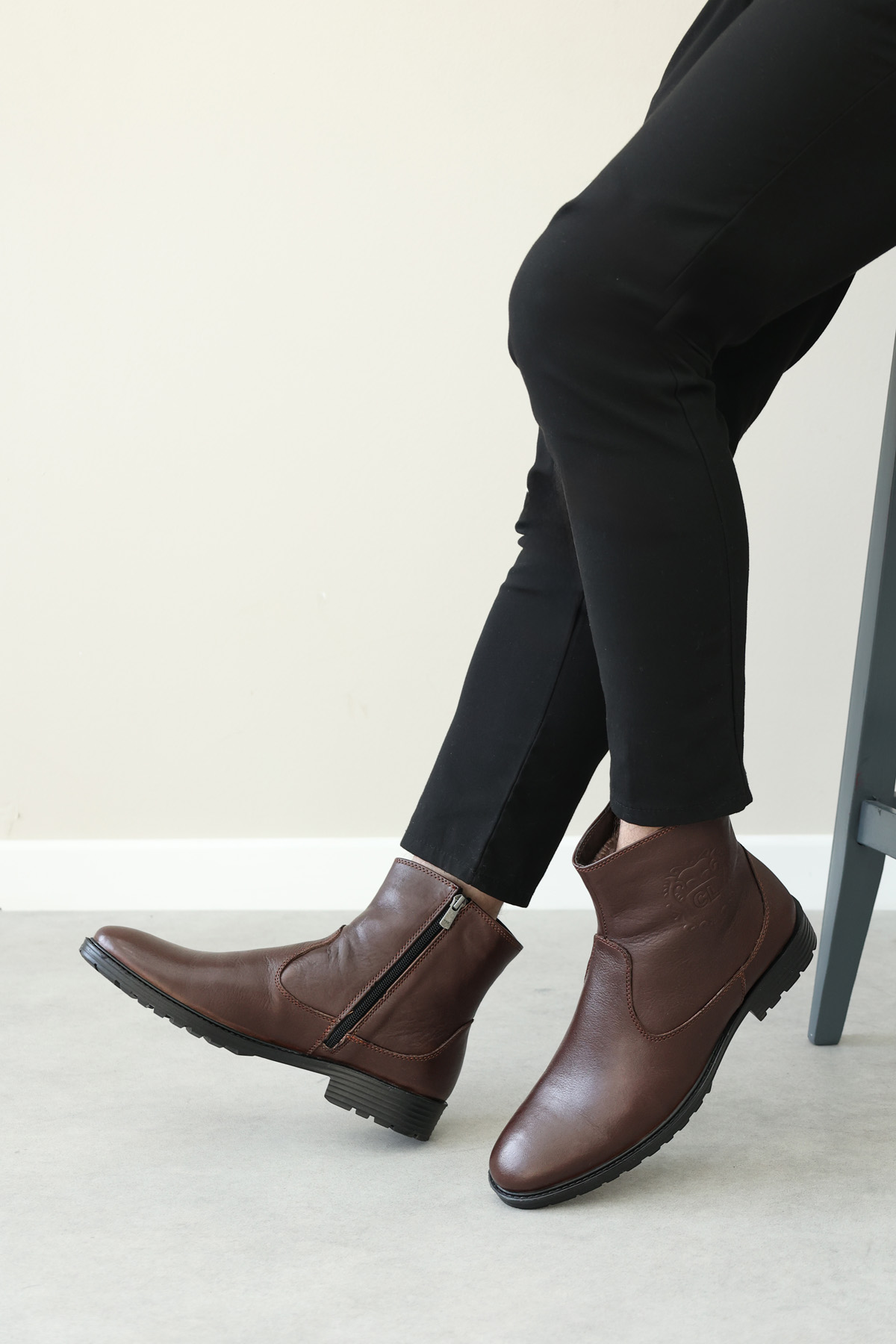 Hakiki Deri Kürklü Erkek Klasik Bot 671KMA302 - Görsel 2