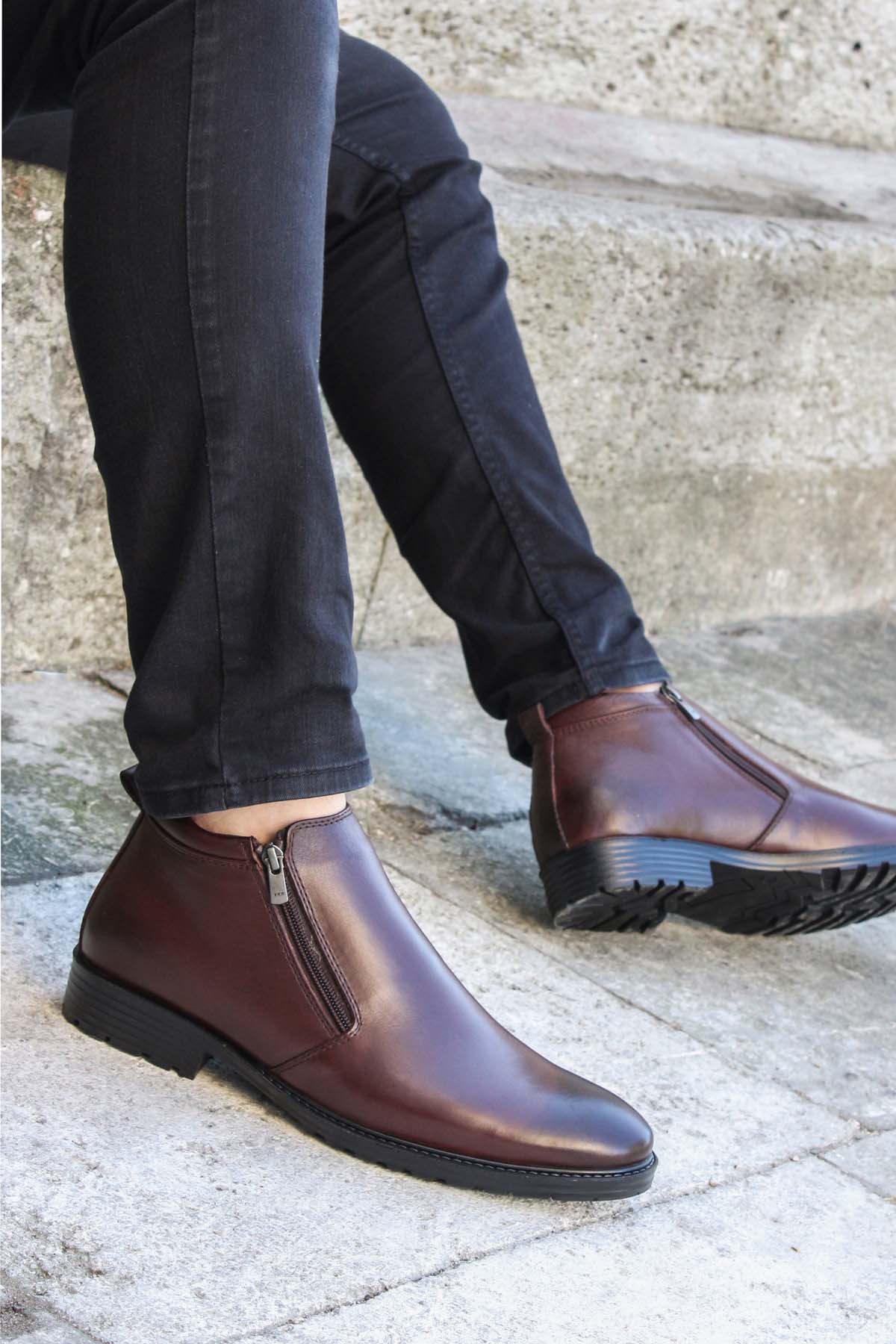 Hakiki Deri Kürklü Erkek Klasik Bot 671KMA304 - Görsel 2