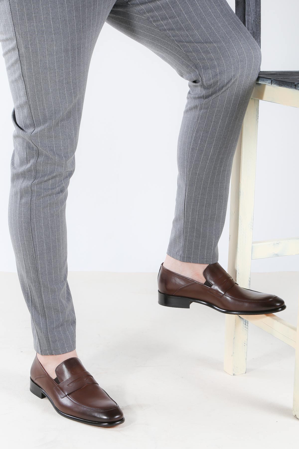 Hakiki Deri Kösele Erkek Klasik Ayakkabı 893MA0207 - Görsel 2