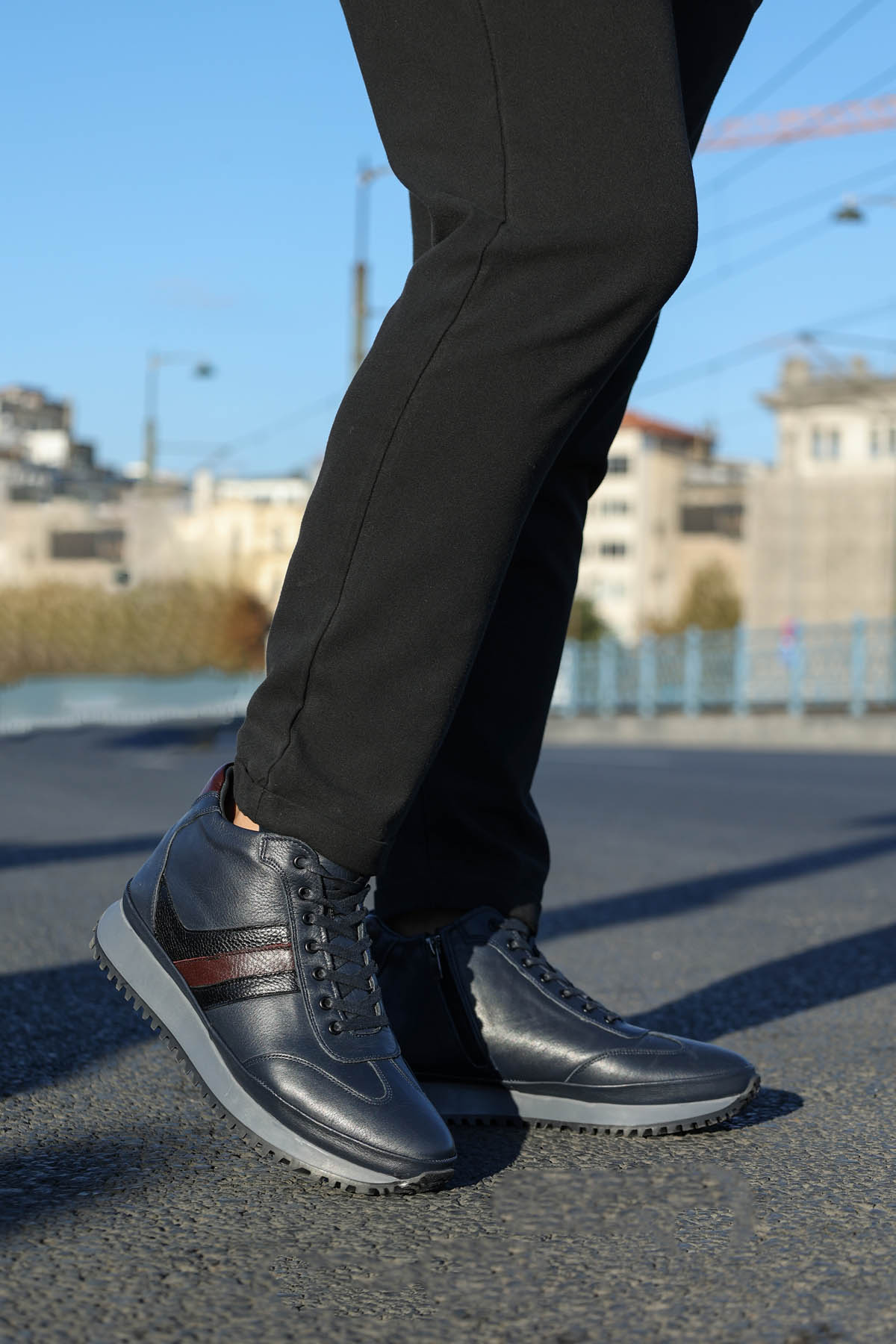 Hakiki Deri Kürklü Erkek Spor Bot 722KMA685 - Görsel 2