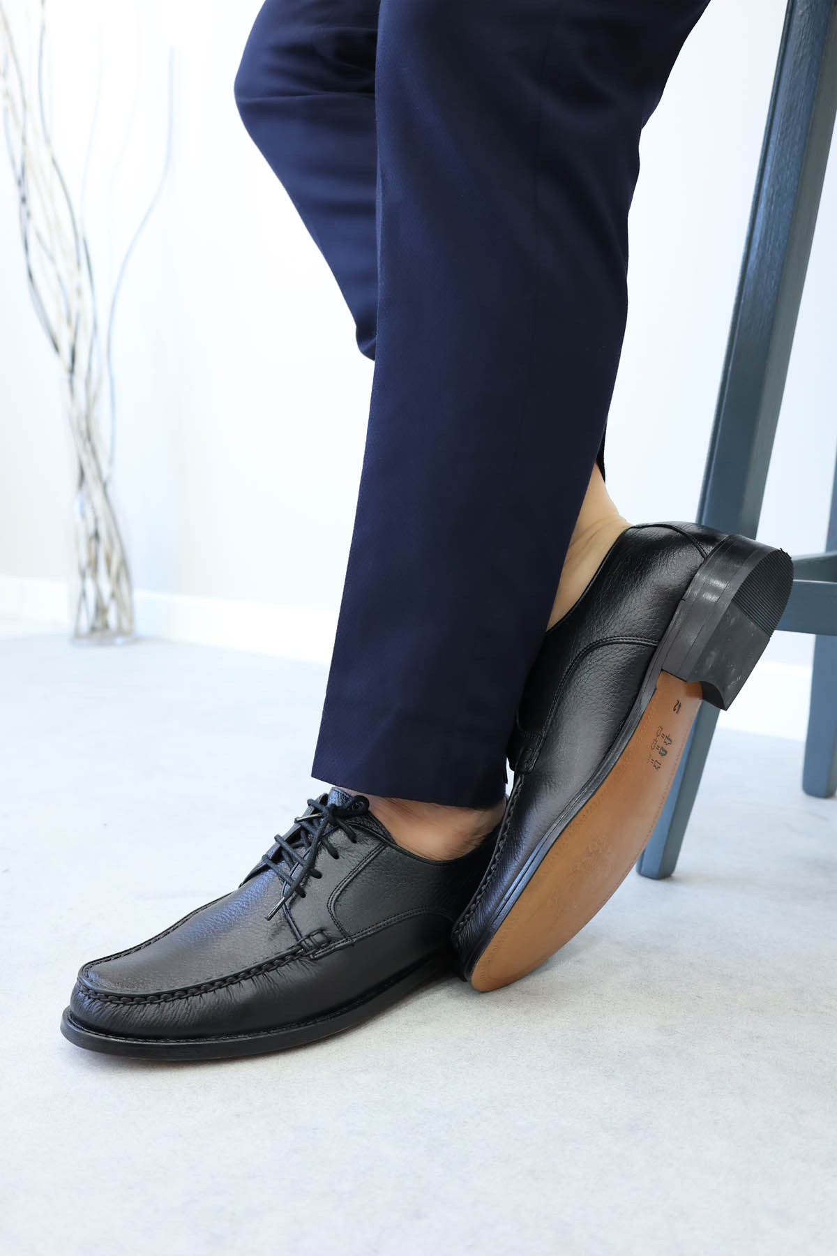 Hakiki Deri Kösele Erkek Klasik Ayakkabı 932MA65 - Görsel 2