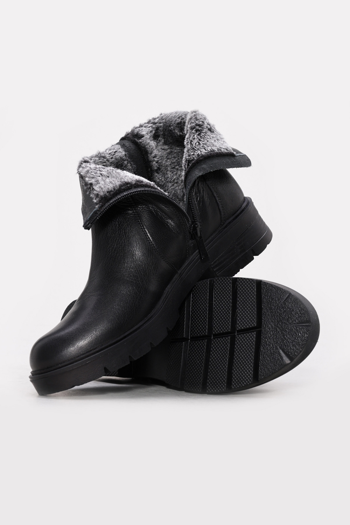 Hakiki Deri Kadın Klasik Bot 901SZA204 - Görsel 5