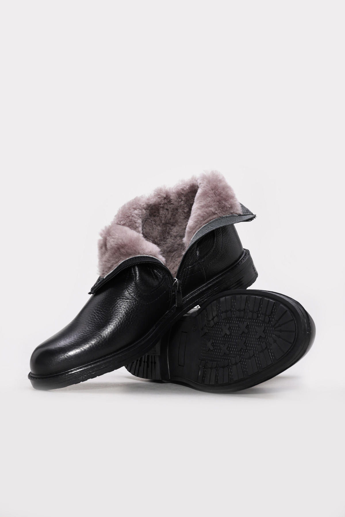 Hakiki Deri Kürklü Erkek Klasik Bot 408KMA123 - Görsel 5