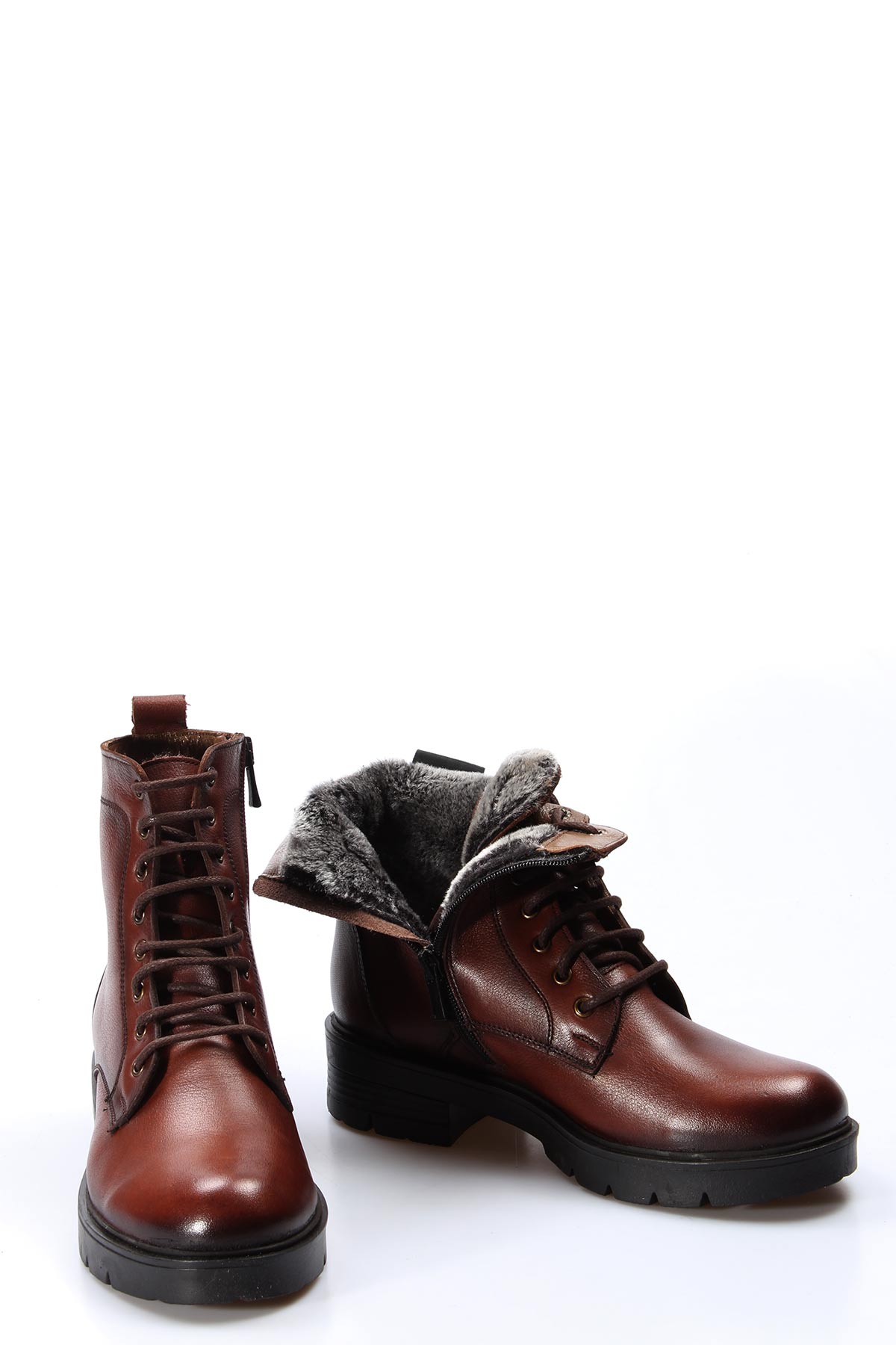 Hakiki Deri Kadın Klasik Bot 901SZA202 - Görsel 6