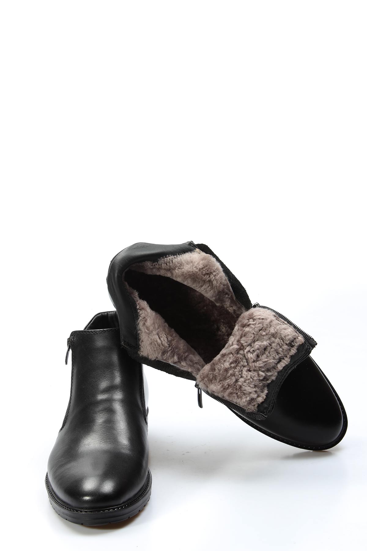 Hakiki Deri Kürklü Erkek Klasik Bot 671KMA304 - Görsel 5