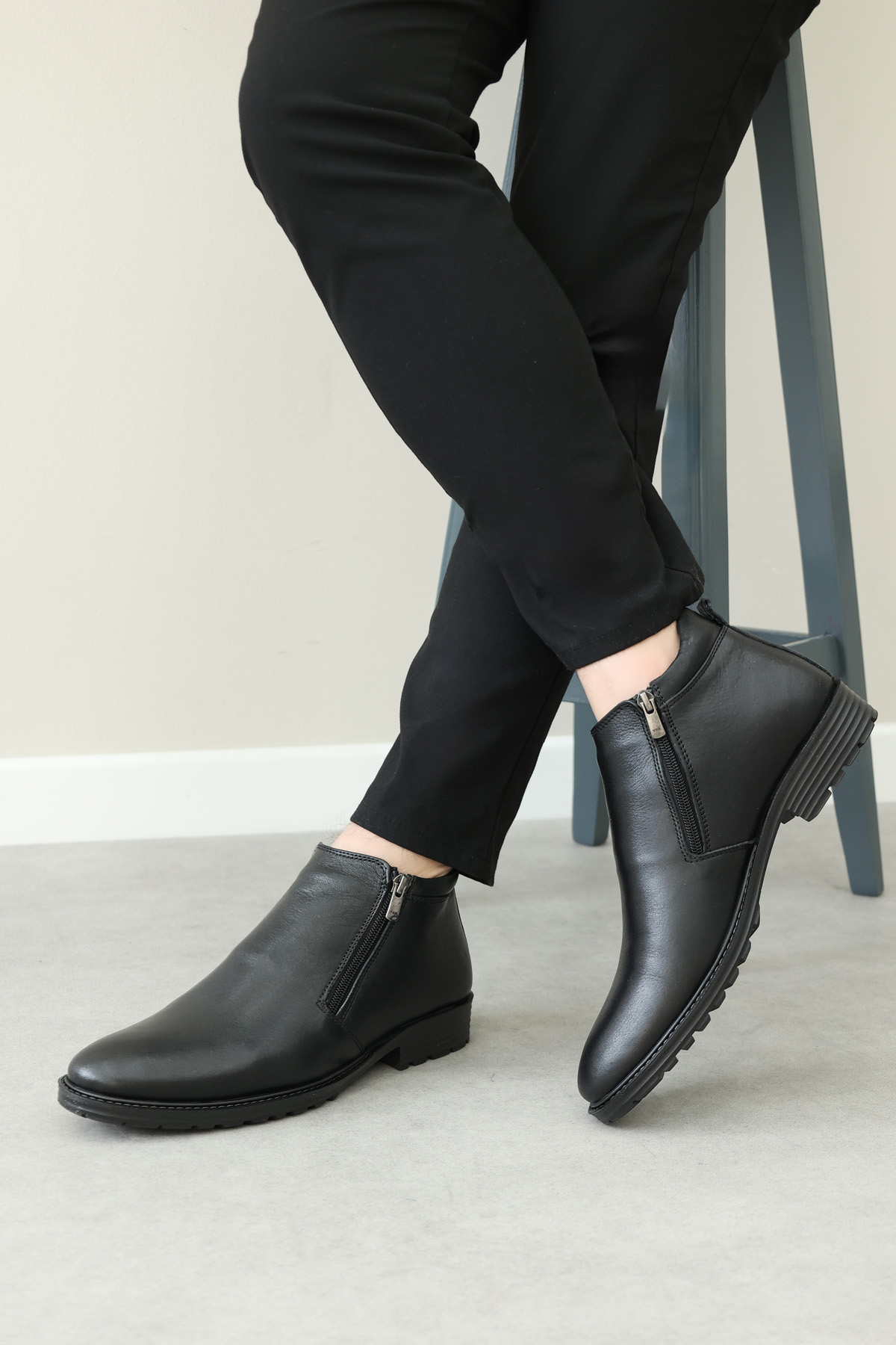 Hakiki Deri Kürklü Erkek Klasik Bot 671KMA304 - Görsel 6