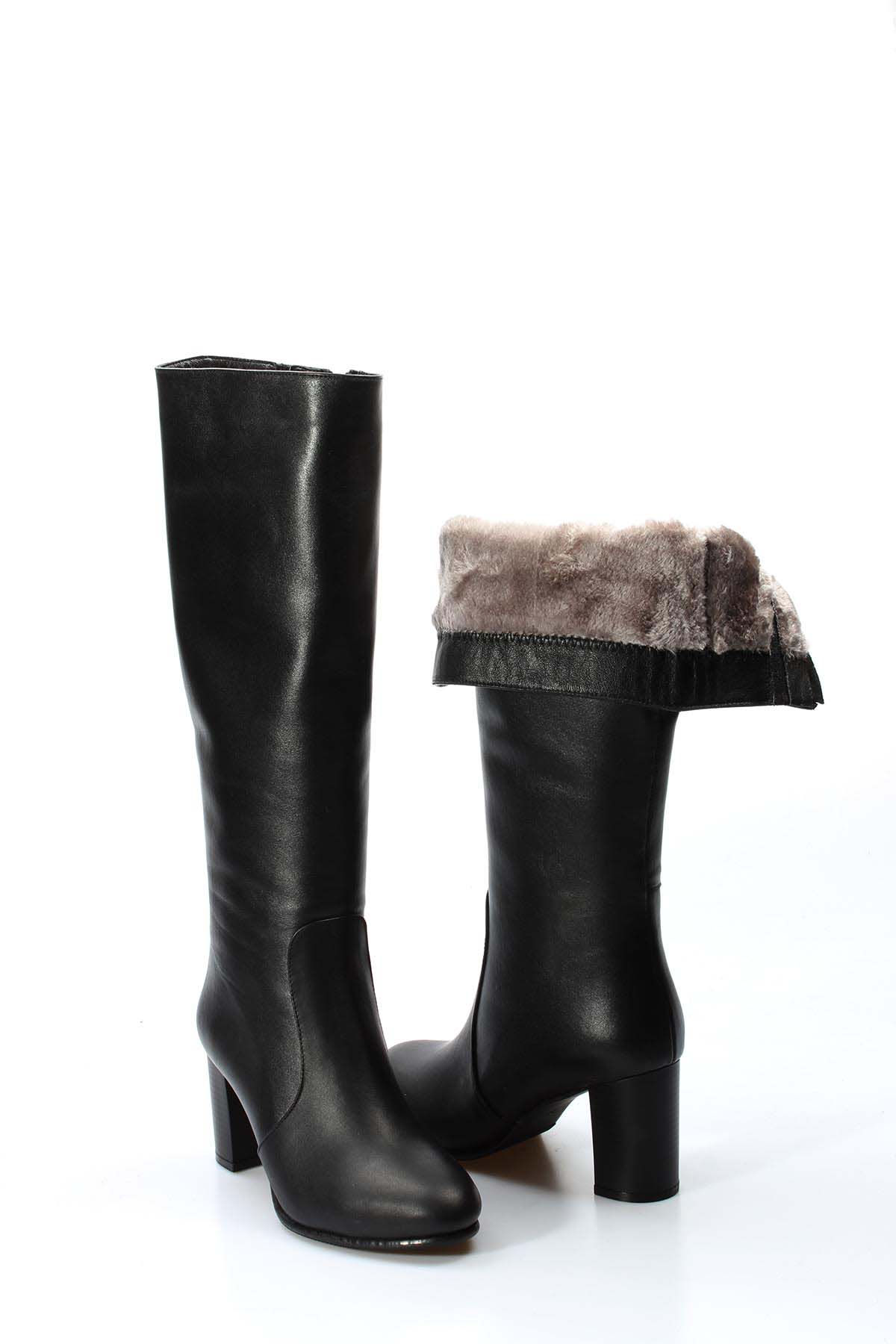 Hakiki Deri Kadın Klasik Çizme 064SZA999 - Görsel 6