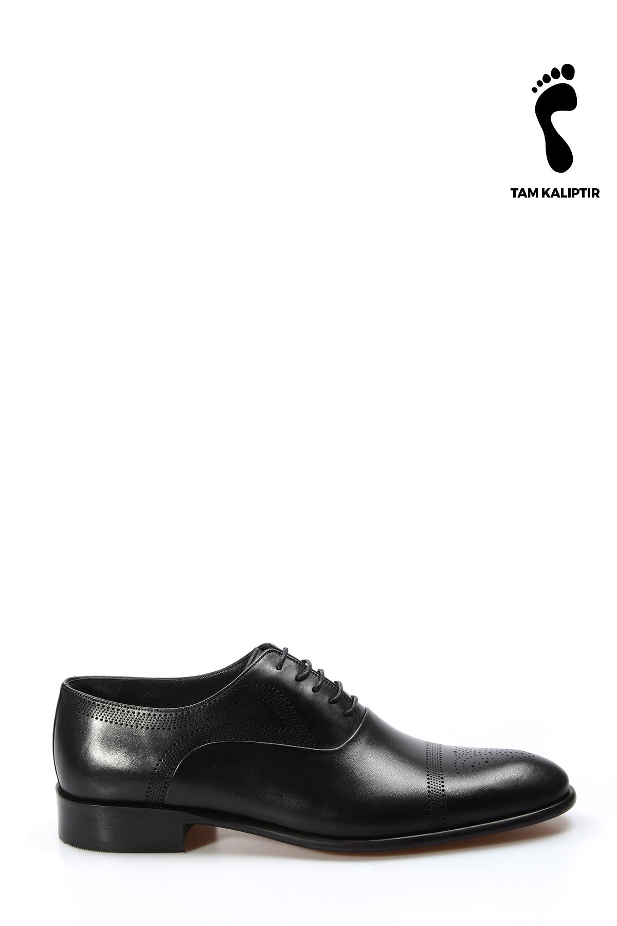 Hakiki Deri Kösele Erkek Klasik Ayakkabı 893MA4403 - Görsel 4