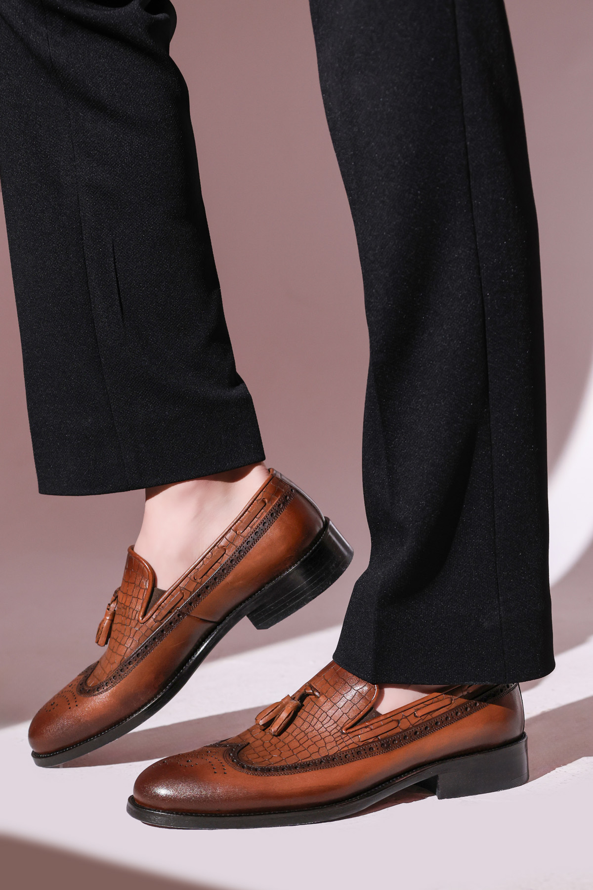 Hakiki Deri Kösele Erkek Klasik Ayakkabı 893MA8802-1 - Görsel 2