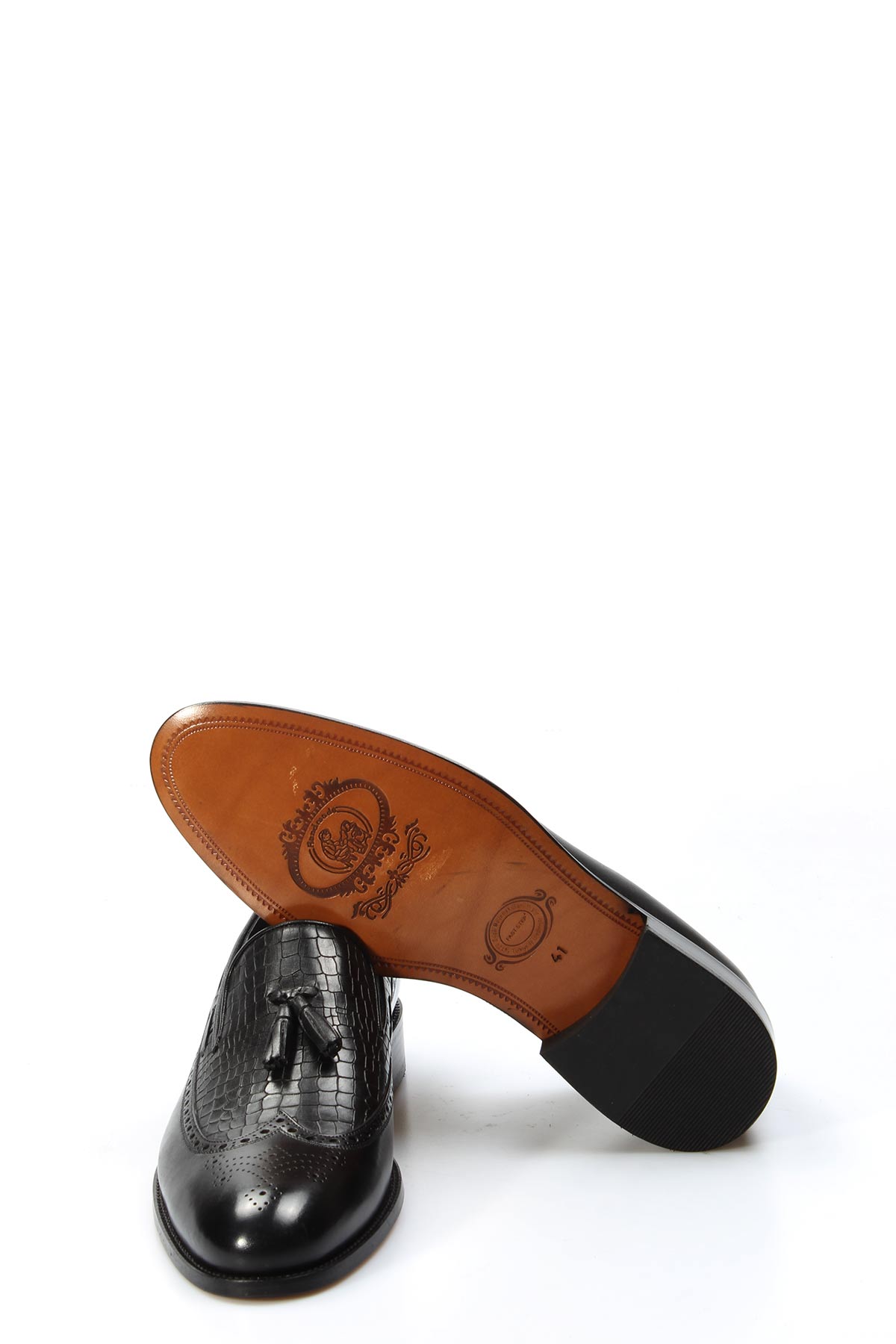 Hakiki Deri Kösele Erkek Klasik Ayakkabı 893MA8802-1 - Görsel 5