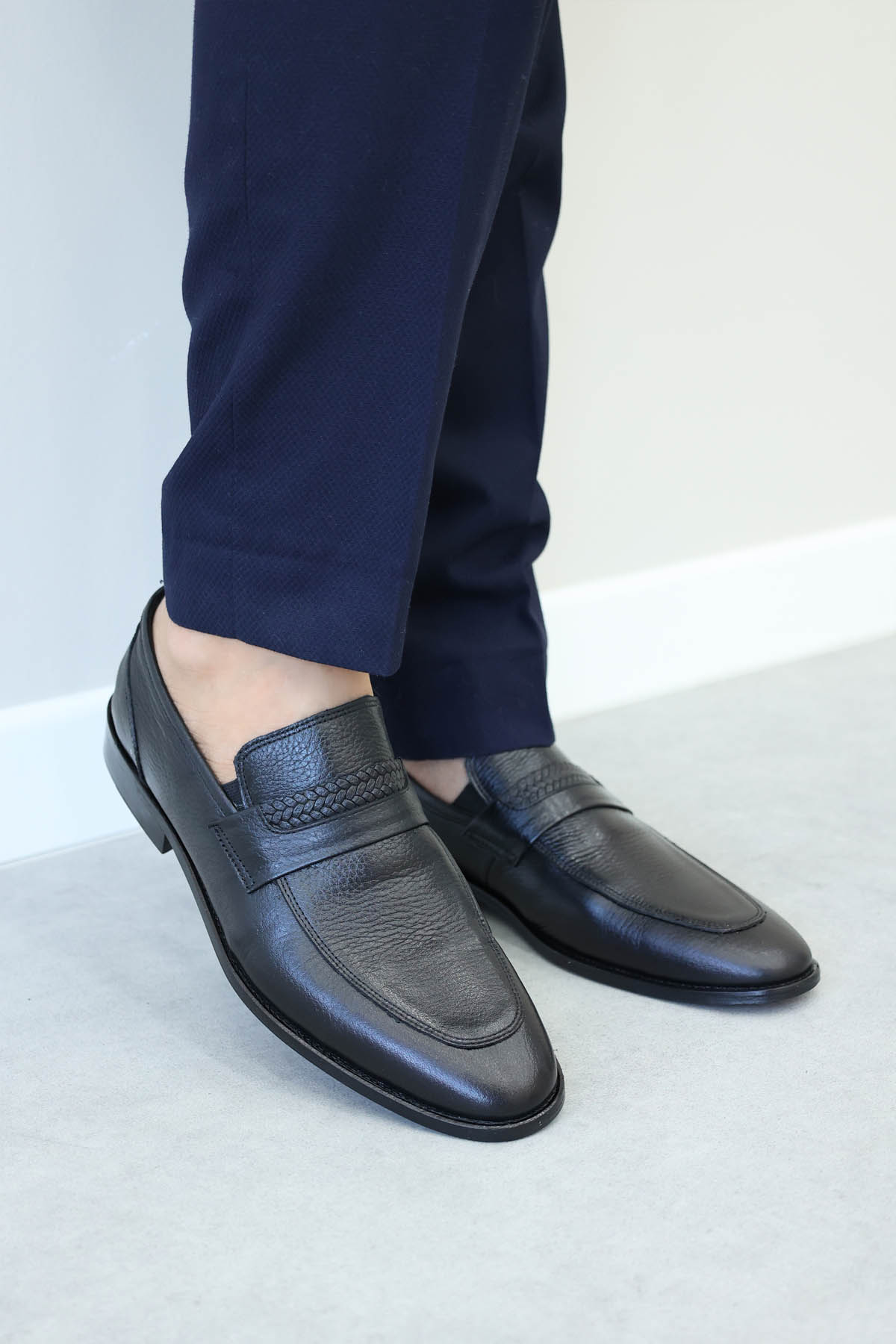 Hakiki Deri Kösele Erkek Klasik Ayakkabı 932MA301 - Görsel 2