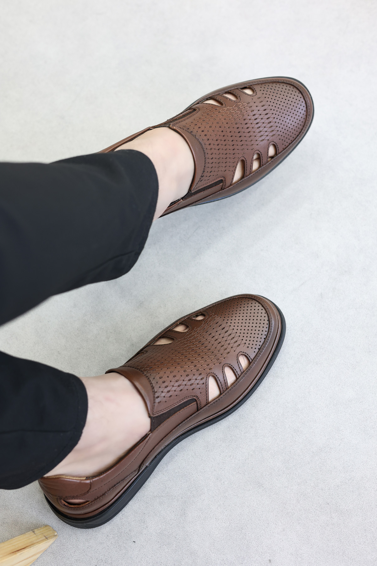 Hakiki Deri Ortopedik Erkek Casual Ayakkabı 662MA118KT - Görsel 2