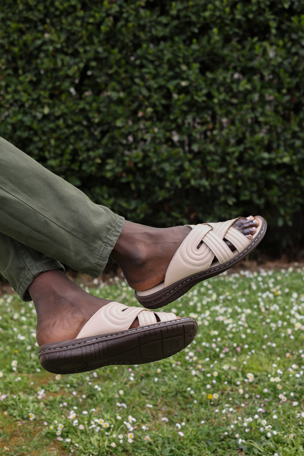 Hakiki Deri Erkek Düz Terlik 952MA141 - Görsel 2