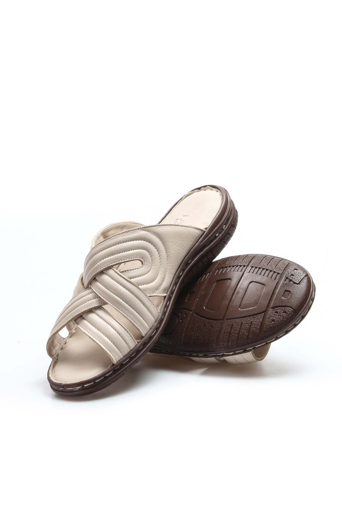 Hakiki Deri Erkek Düz Terlik 952MA141 - Görsel 6