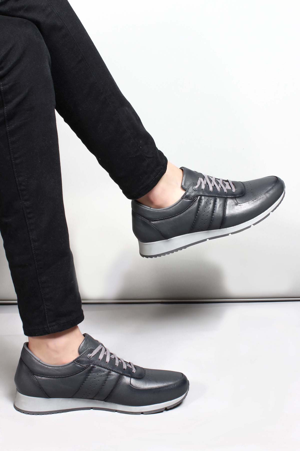 Hakiki Deri Erkek Spor Ayakkabı 951MA555 - Görsel 2