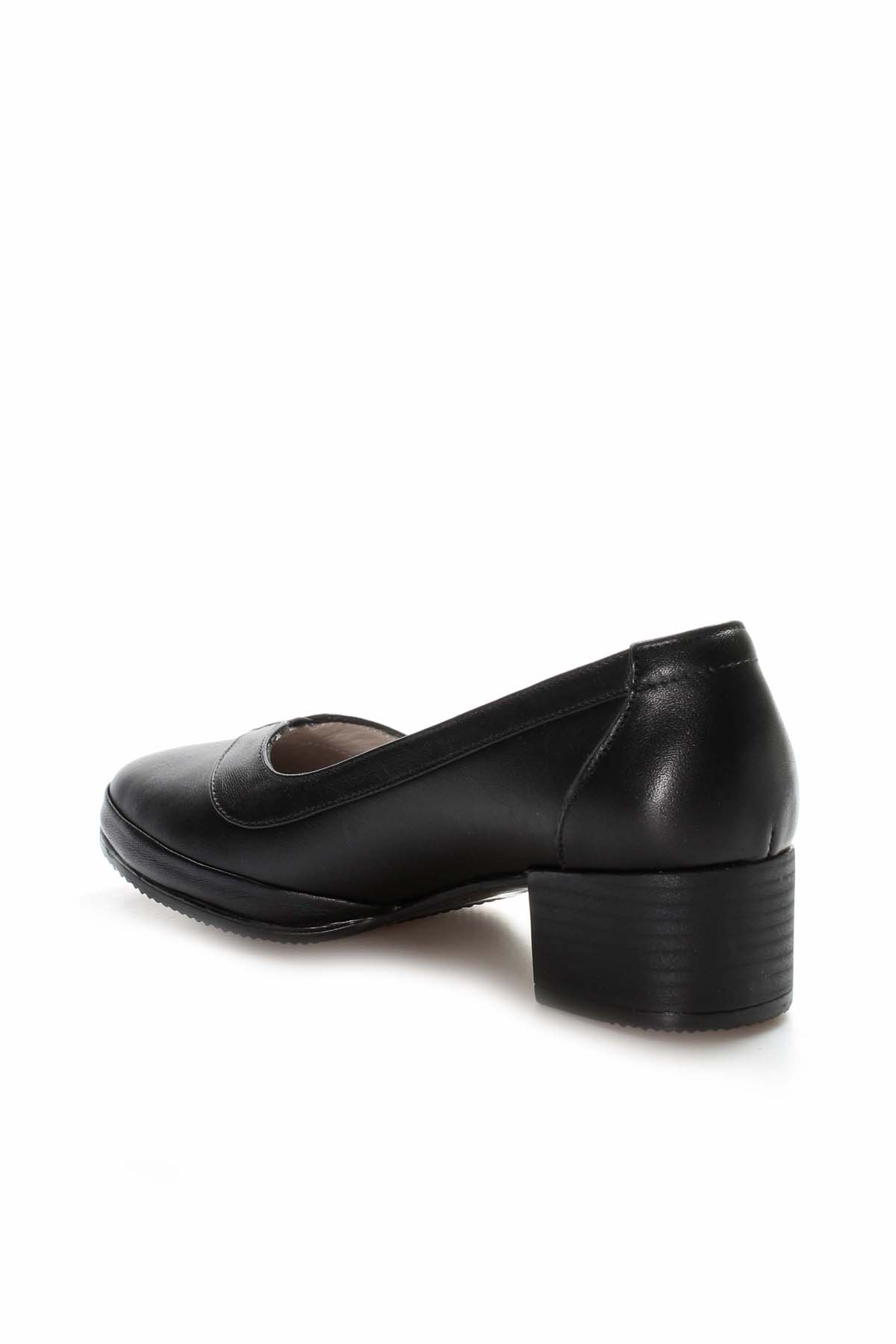 Hakiki Deri Kadın Kalın Topuklu Ayakkabı 889ZA5156 - Görsel 4