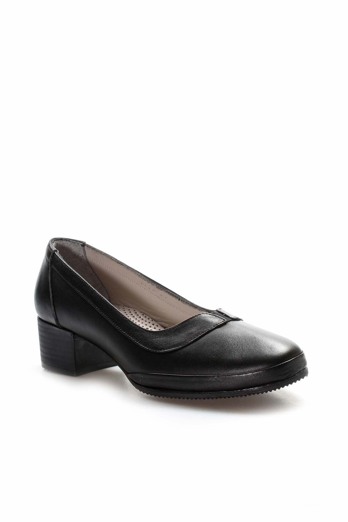 Hakiki Deri Kadın Kalın Topuklu Ayakkabı 889ZA5156 - Görsel 5