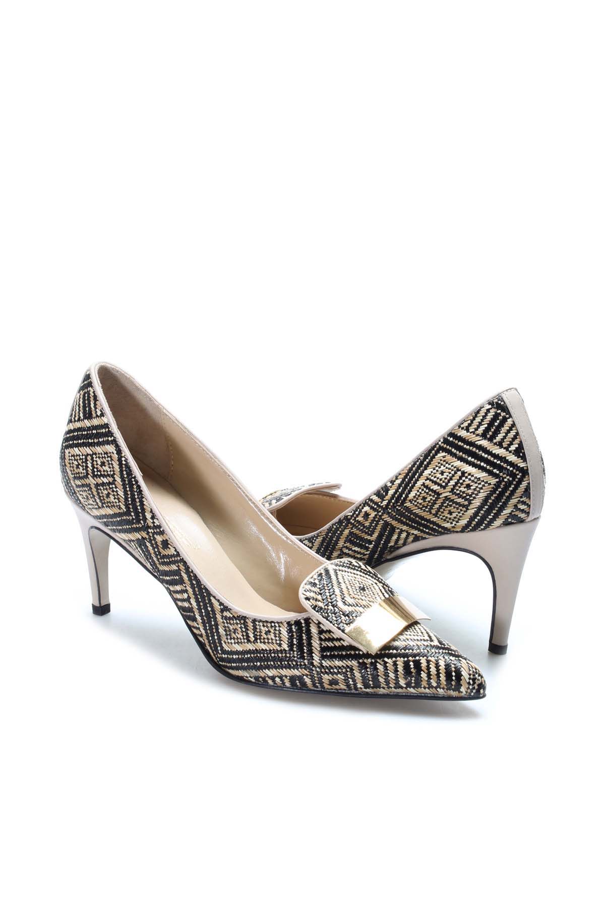 Hakiki Deri Kadın İnce Topuk Ayakkabı 019ZA21-514 - Görsel 6