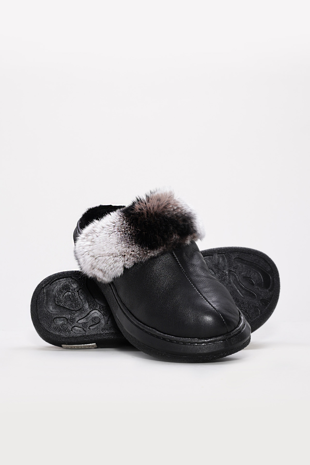 Hakiki Deri Kürklü Kadın Ev Terlik 733ZA001 - Görsel 5
