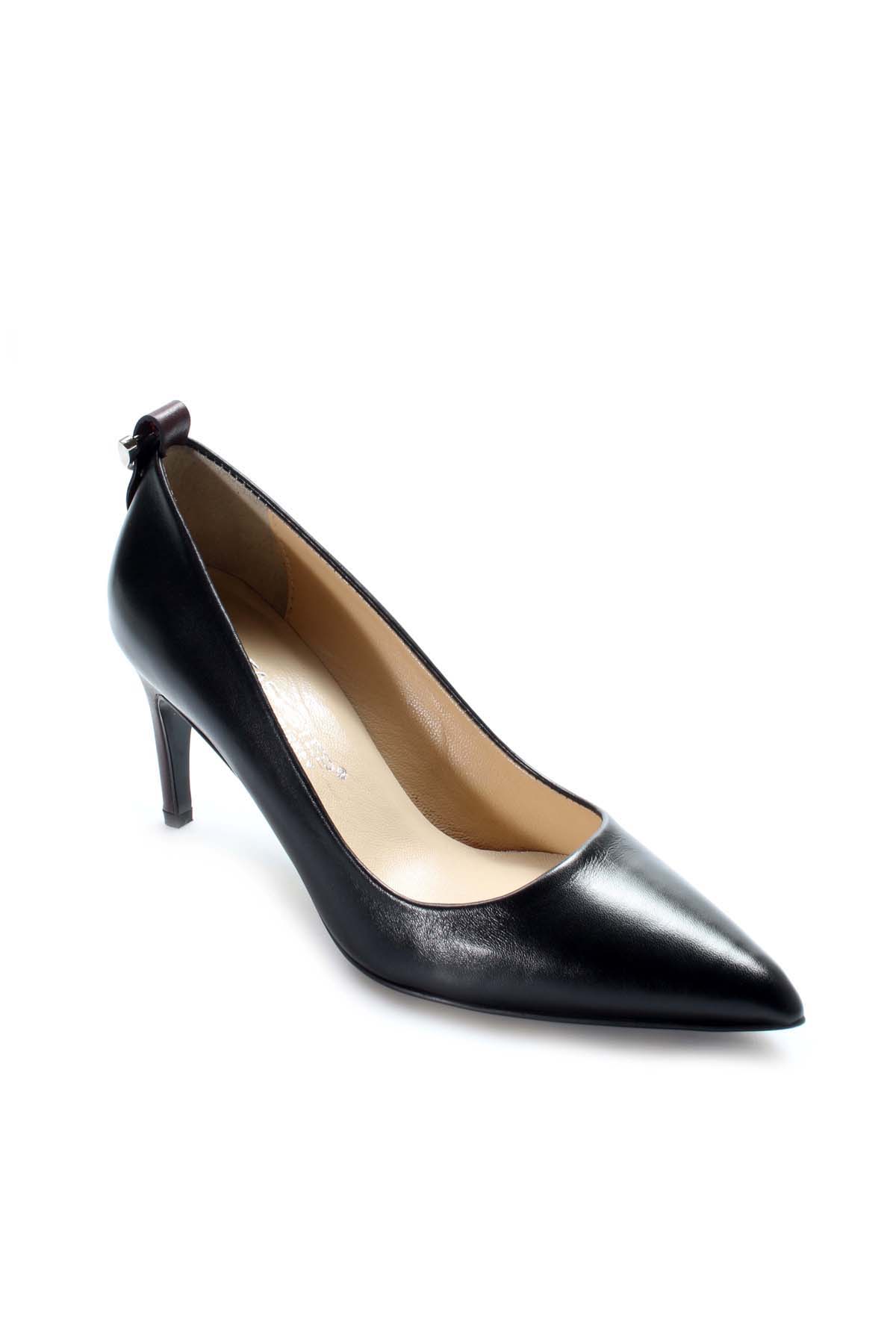 Hakiki Deri Kadın İnce Topuk Ayakkabı 019ZA21-499 - Görsel 4