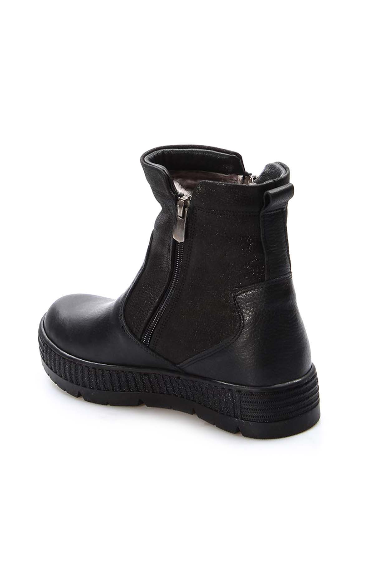 Hakiki Deri Kürklü Unisex Çocuk Klasik Bot 769KXA125 - Görsel 3