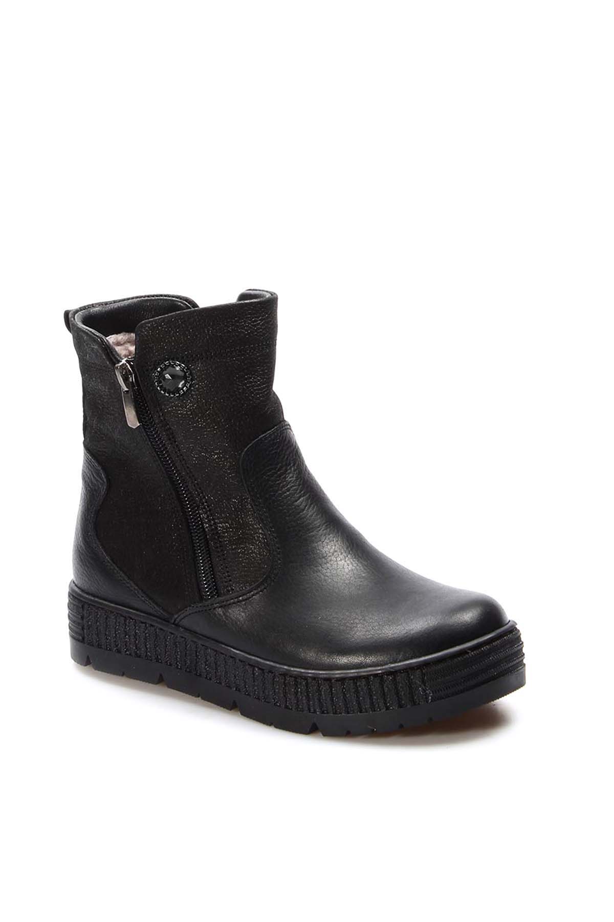 Hakiki Deri Kürklü Unisex Çocuk Klasik Bot 769KXA125 - Görsel 4