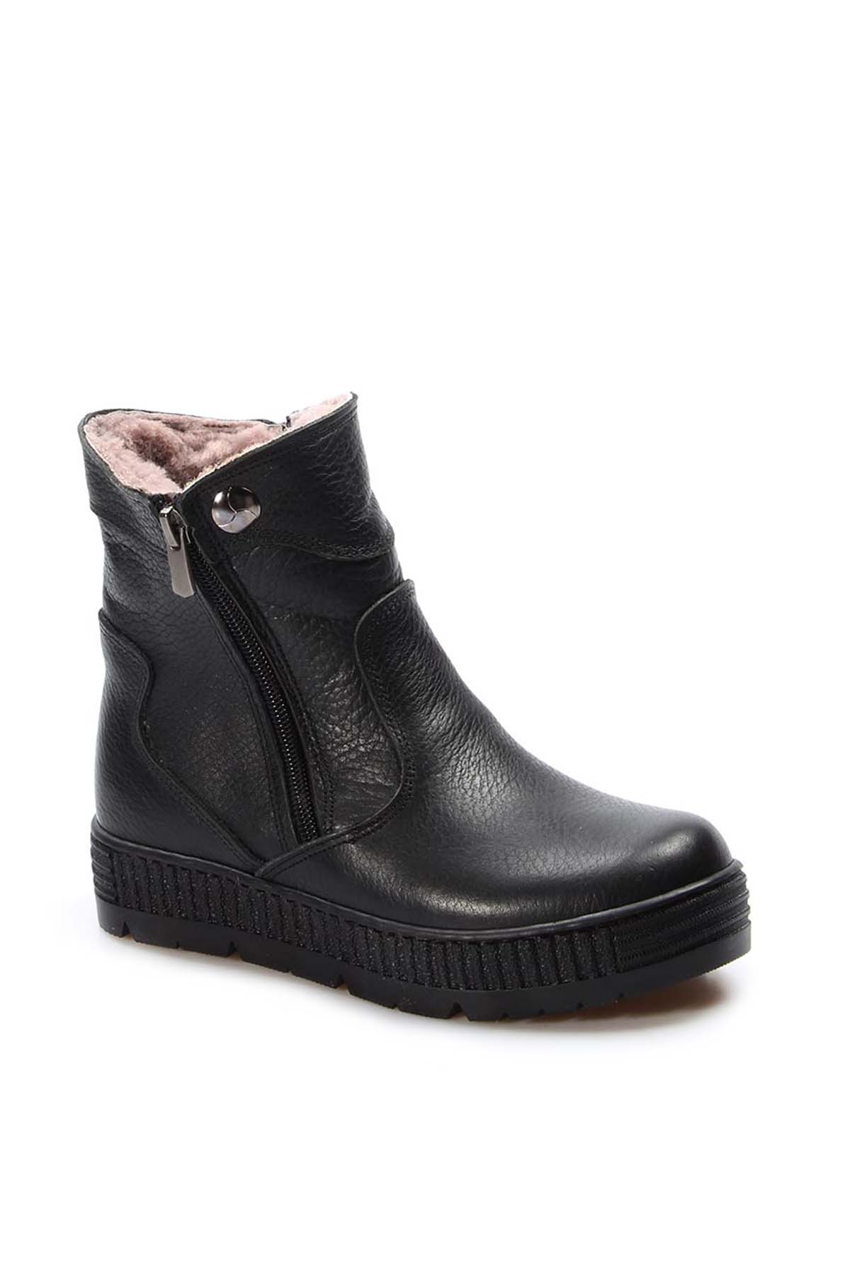 Hakiki Deri Kürklü Unisex Çocuk Klasik Bot 769KXA120 - Görsel 4