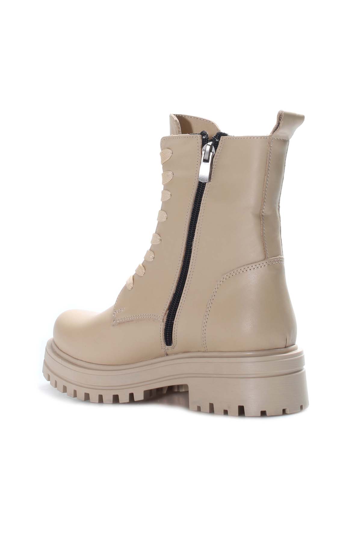 Hakiki Deri Kürklü Kadın Klasik Bot 757KZA21075 - Görsel 3