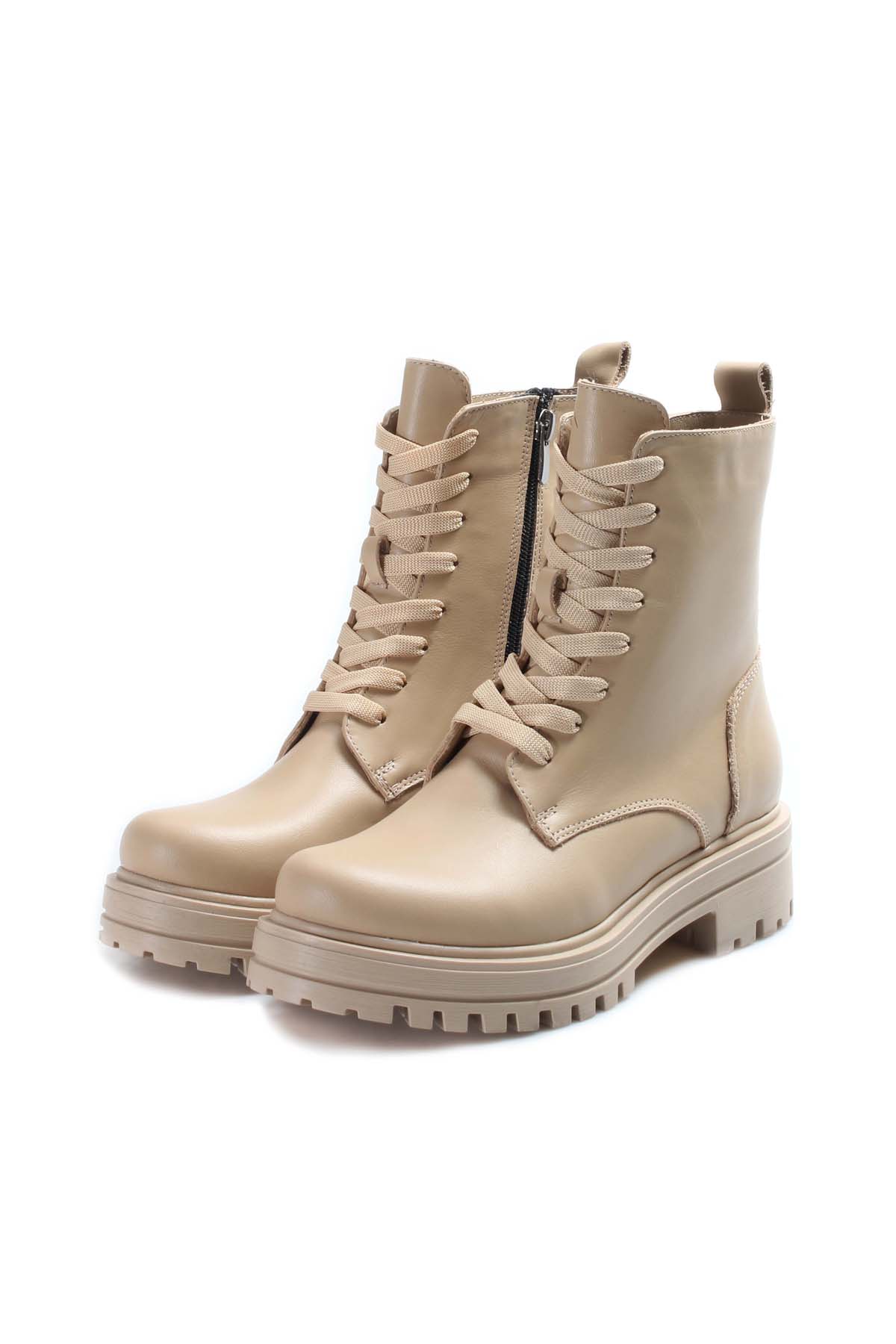 Hakiki Deri Kürklü Kadın Klasik Bot 757KZA21075 - Görsel 6