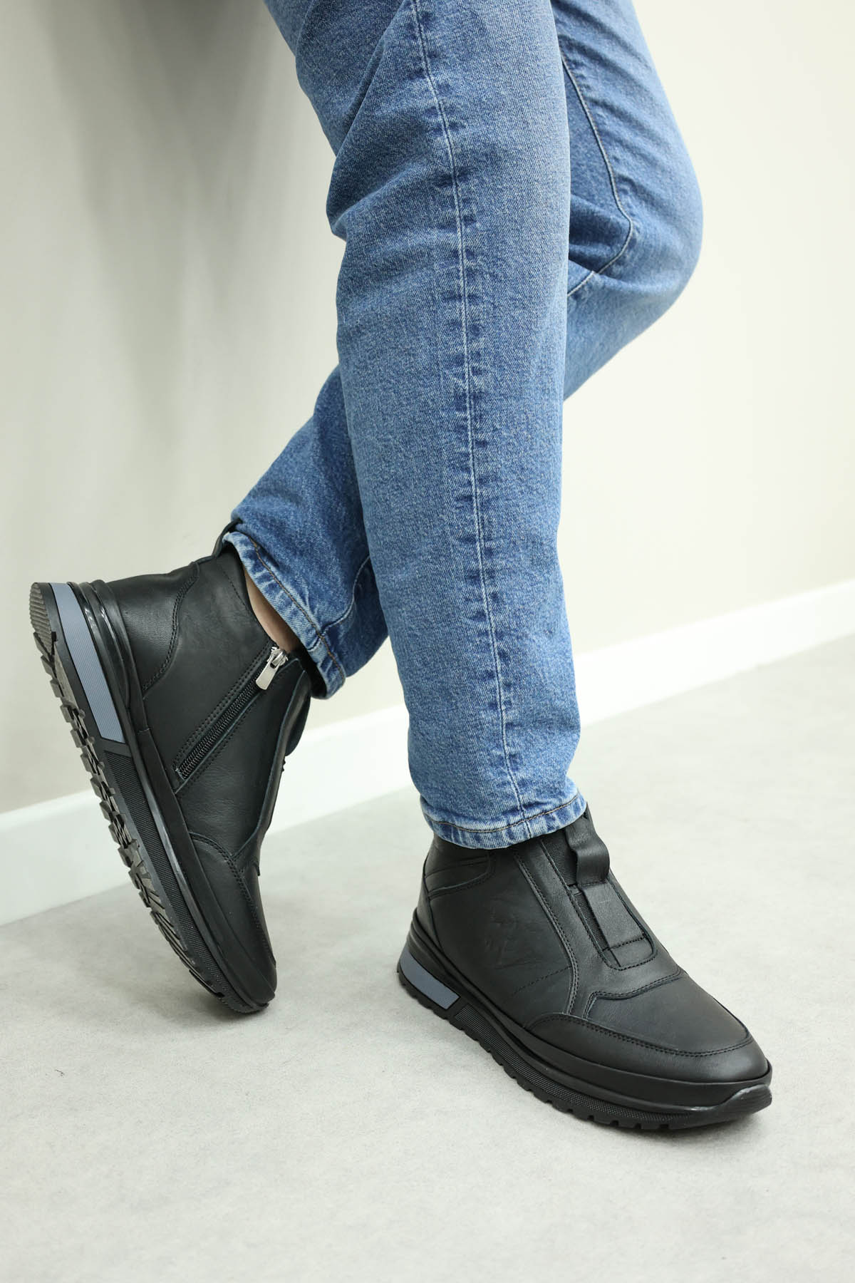 Hakiki Deri Kürklü Erkek Spor Bot 856KMA717 - Görsel 2