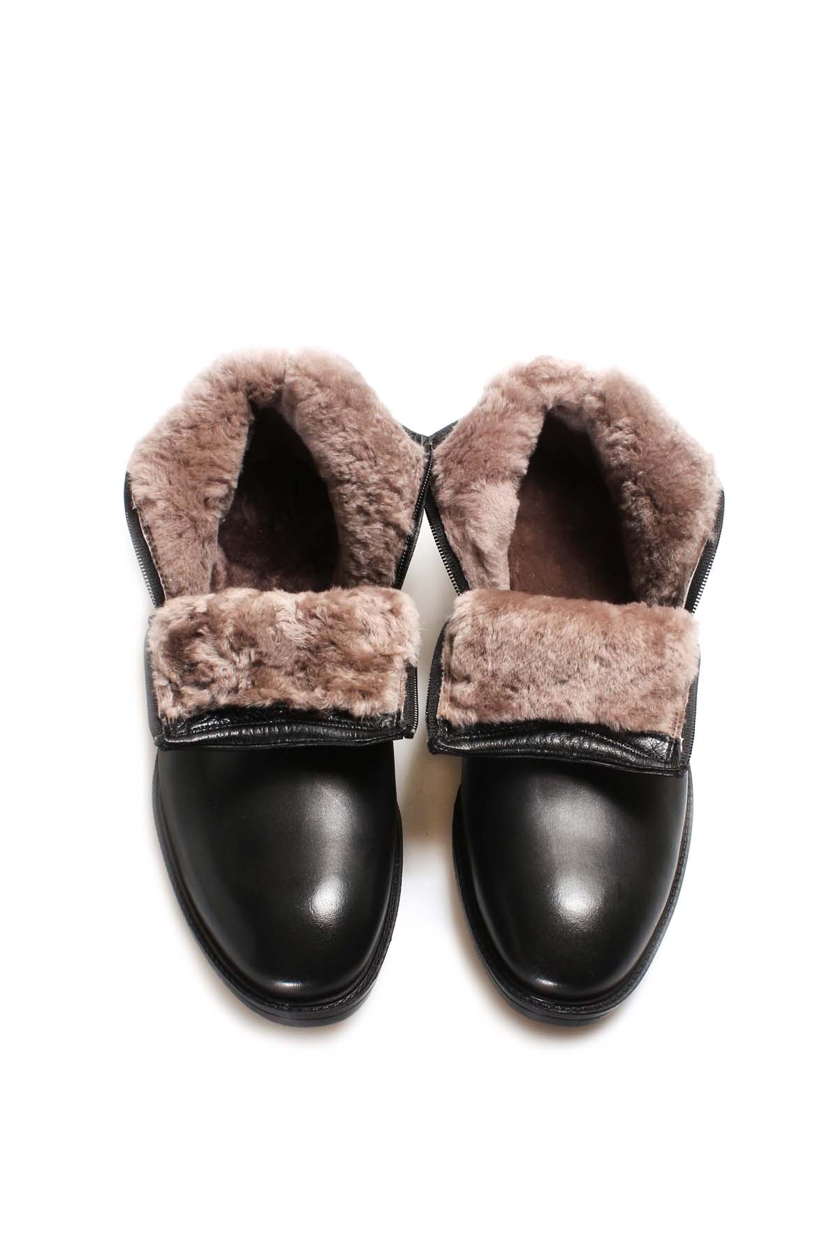 Hakiki Deri Kürklü Erkek Klasik Bot 711KMA4004 - Görsel 6