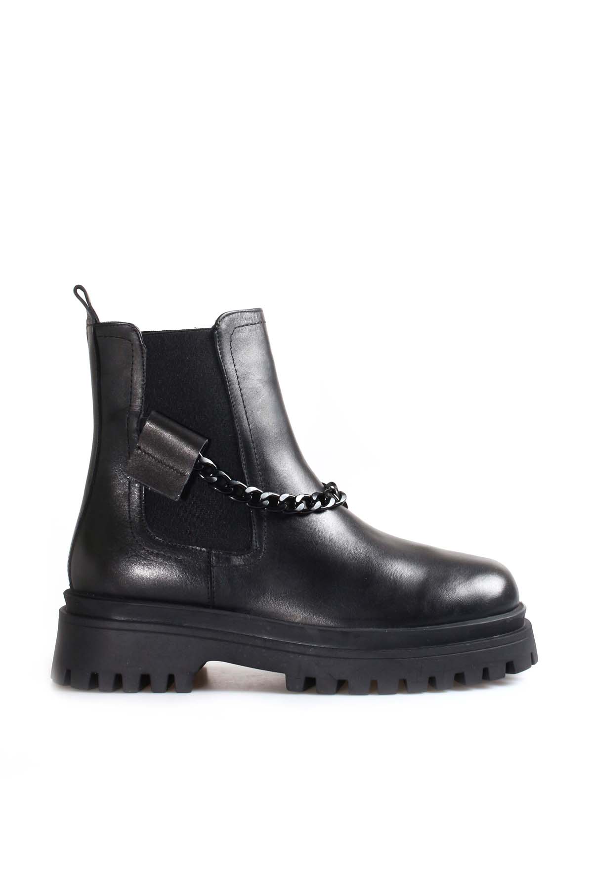 Hakiki Deri Kadın Klasik Bot 916SZA3578 - Görsel 2