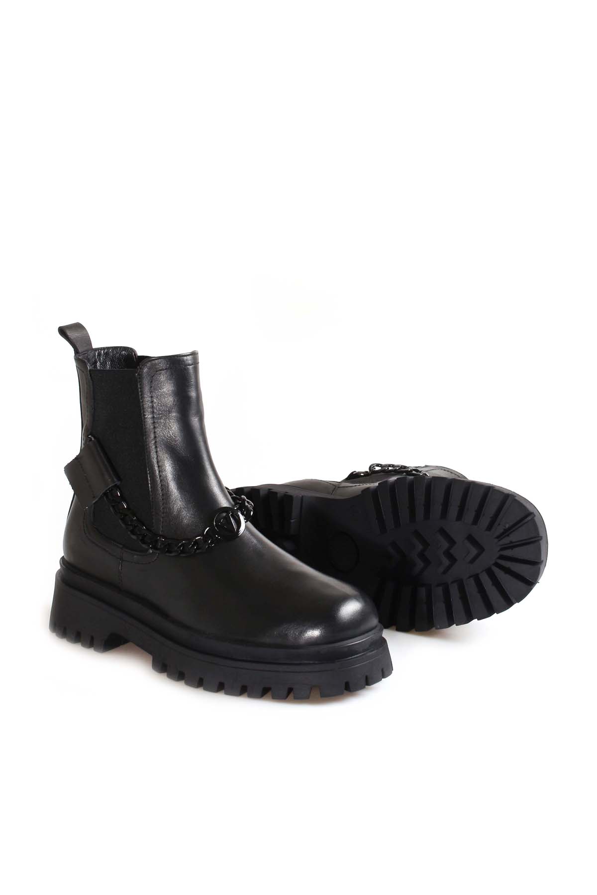 Hakiki Deri Kadın Klasik Bot 916SZA3578 - Görsel 5