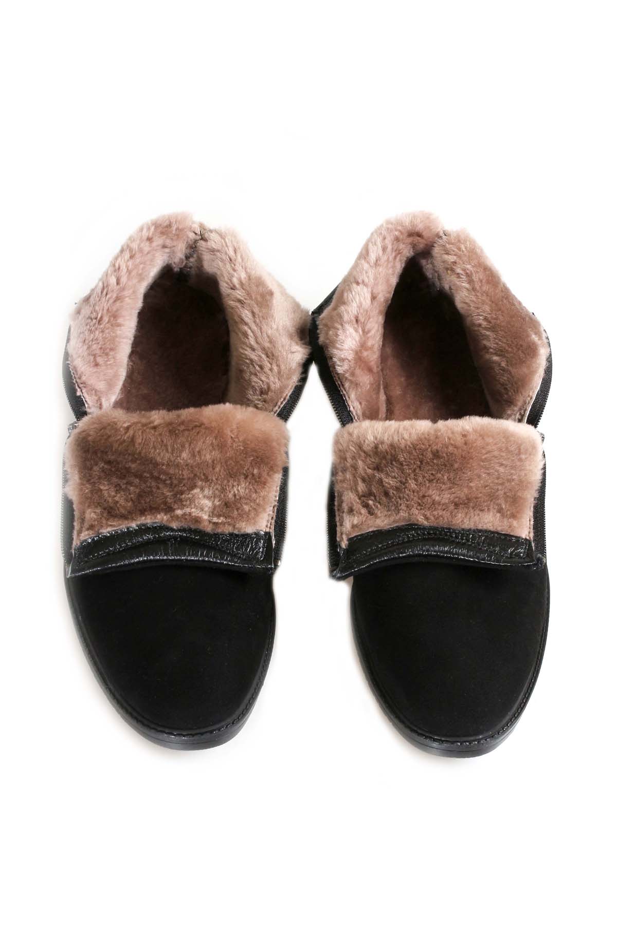 Hakiki Deri Kürklü Erkek Klasik Bot 711KMA4004 - Görsel 6