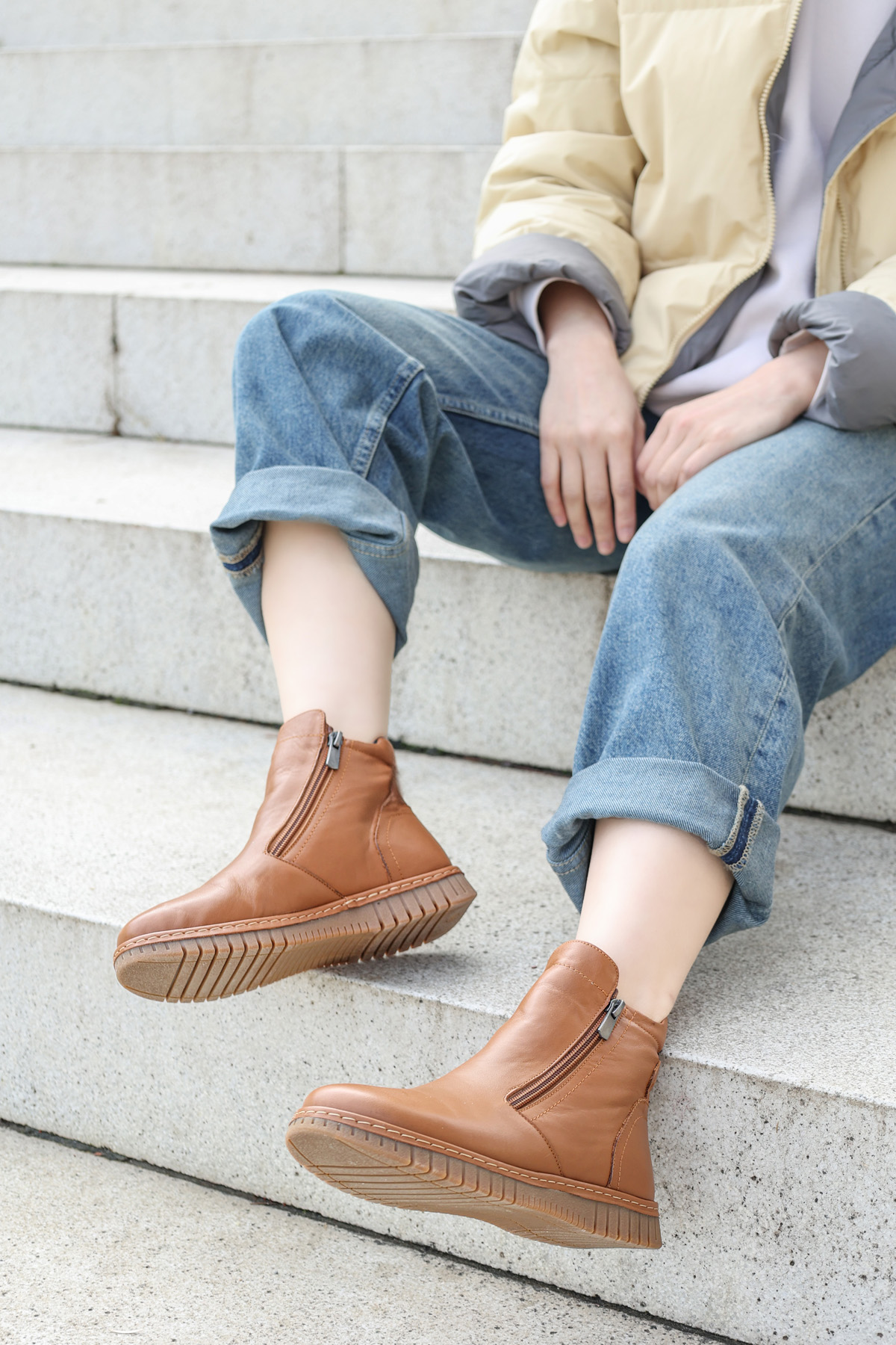 Hakiki Deri Kadın Klasik Bot 757SZA23665 - Görsel 8